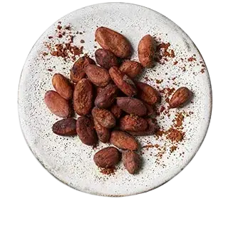 Plate filled with  roasted almonds