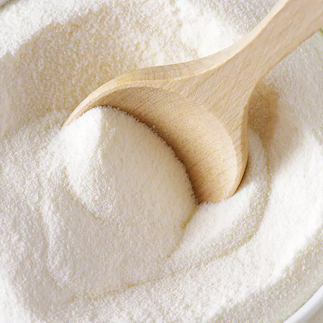 Close up shot milk powder