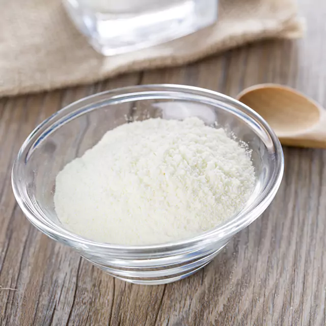 Close up shot of a whole milk powder