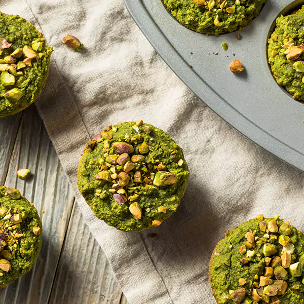 Above shot of pistachio deserts